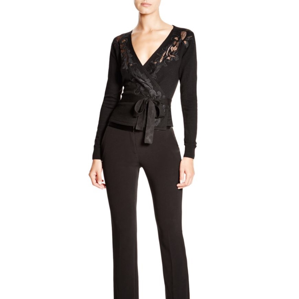 DIANE von FURSTENBERG Ballerina Lace Wrap Sweater